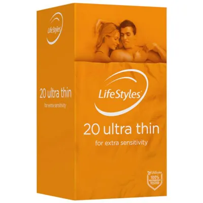 Lifestyles Ultra Thin 20s Condoms Orange Regular