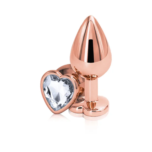 Rear Assets Rose Gold Heart Medium Clear — image 13 of 14
