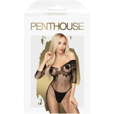 Penthouse High Profile Black Net Lace Bodystocking