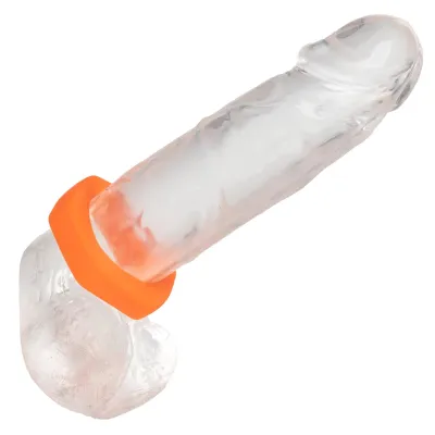 Alpha Liquid Silicone Prolong Sexagon Ring Orange