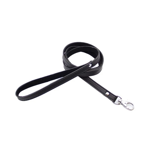 Love In Leather Faux Fur Lined Collar and Lead with Metal Detail