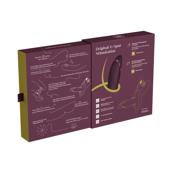 Clitoral Stimulation:  Womanizer Og G-spot Pleasure Air Stimulator Aubergine