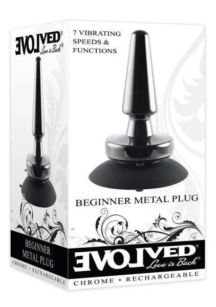 Beginner Metal Plug Rechargeable Vibrating Butt Plug By Evolved Novelties