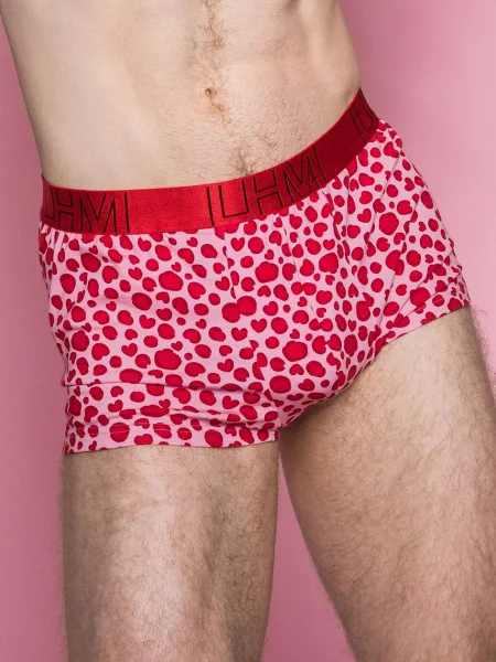 LHM Leopard Hearts Pink Modal Boxer Shorts