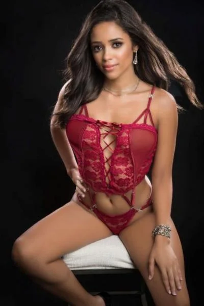 1pc Butterfly Teddy W/ Daring Lace-up Front Thong Red Berry — image 5 of 6