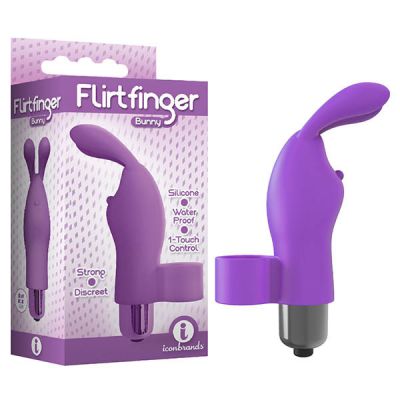 The 9 s Flirt Finger Bunny Purple Finger Stimulator