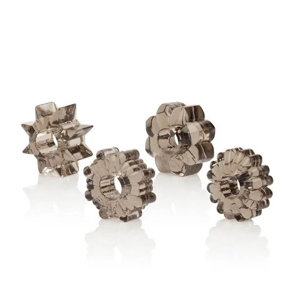 Basic Essentials Set of 4 Rings Clear