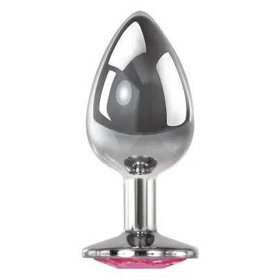 Adam Eve Pink Gem Aluminium Anal Plug Large