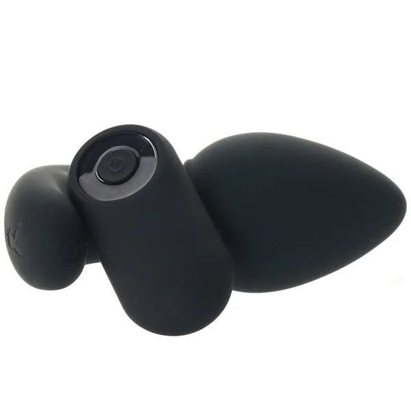 Playboy Pleasure Plug & Play Rechargeable Silicone Vibrating Butt Plug With Remote - Black