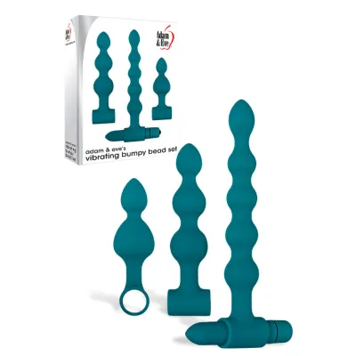 Adam and Eve Vibrating Bumpy Anal Bead Set 4 Pce