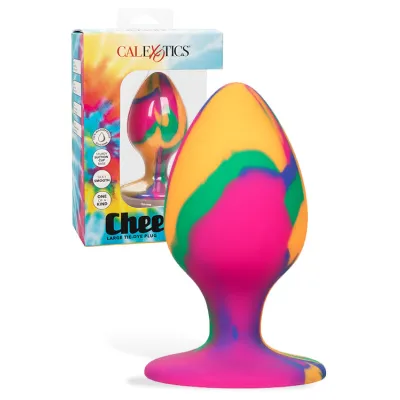 California Exotic Cheeky Tie Dye Silicone Butt Plug Large