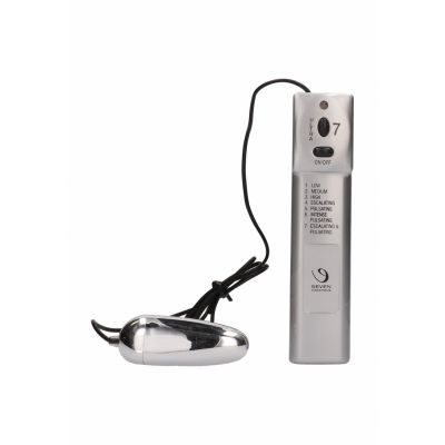Ultra 7 Vibrating Vector Egg Silver Mini Wand Vibrator