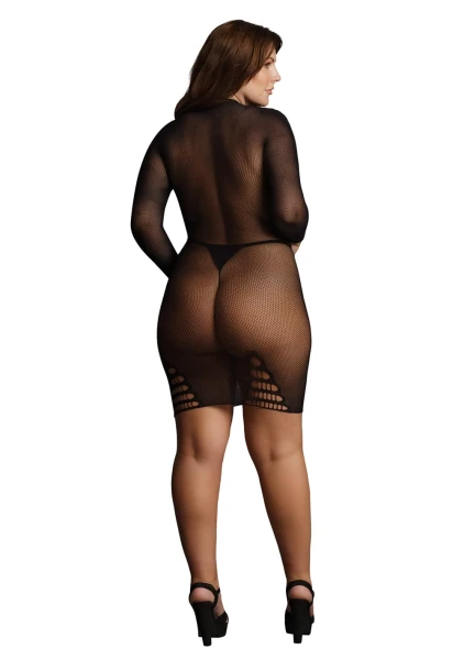 Le Desir Long Sleeve Fishnet Dress - Queen Size — image 10 of 11