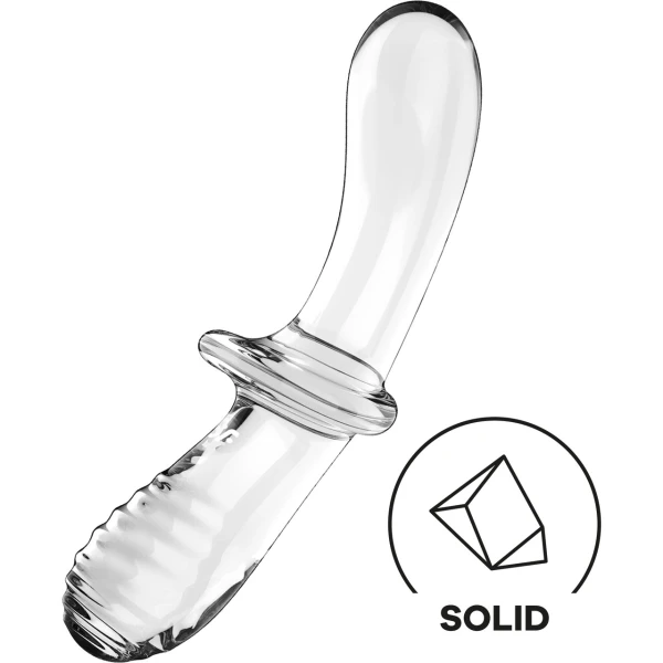 Satisfyer 7.75" Double Crystal Double-Sided Glass Dildo - Clear