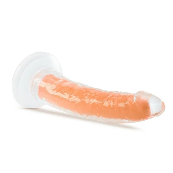 Neo Elite Glow In The Dark 7.5in Dual Density Cock Neon Neon Orange