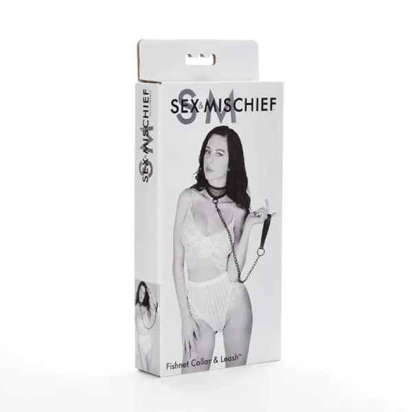 Sex and Mischief - Fishnet Collar and Leash
