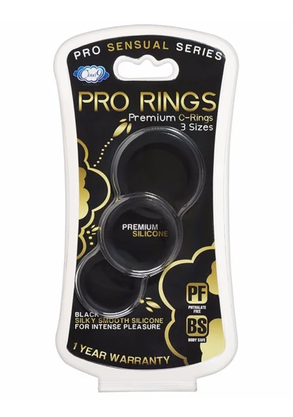 Pro Sensual Silicone Cock Ring 3-Pack