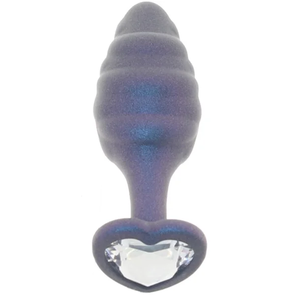 Anal Adventures Matrix Bumped Bling Silicone Butt Plug By Blush - Sapphire