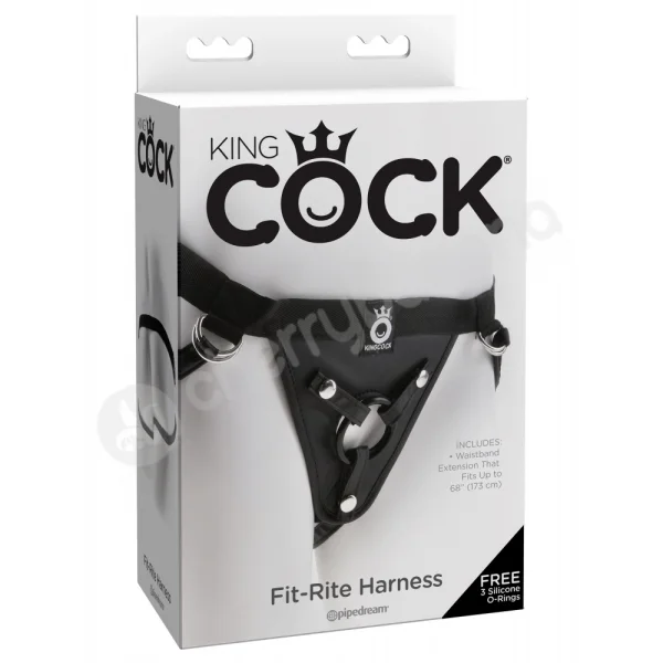 King Cock Black Fit Rite Harness