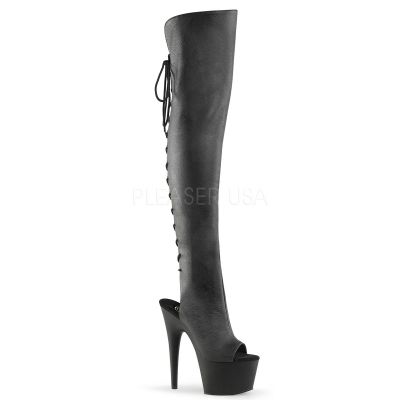 7 inches Heel 2 3 4 inches PF Open Toe Heel Thigh Boot Side Zip
