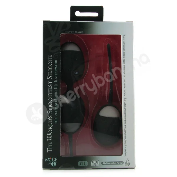 Velvet Plush The Ultimate Kegel Kit Black