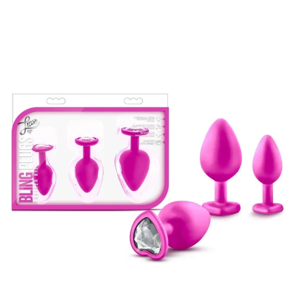 Blush Luxe Pink With White Gems Bling Plugs Training Kit — image 7 of 7