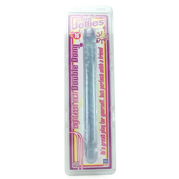Crystal Jellies Double Dong Clear 18 inch