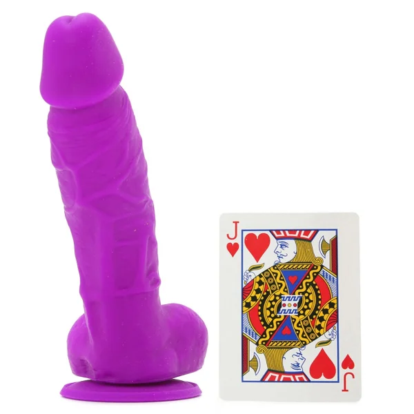Colours Pleasures 5 Inch Purple Silicone Suction Cup Dildo