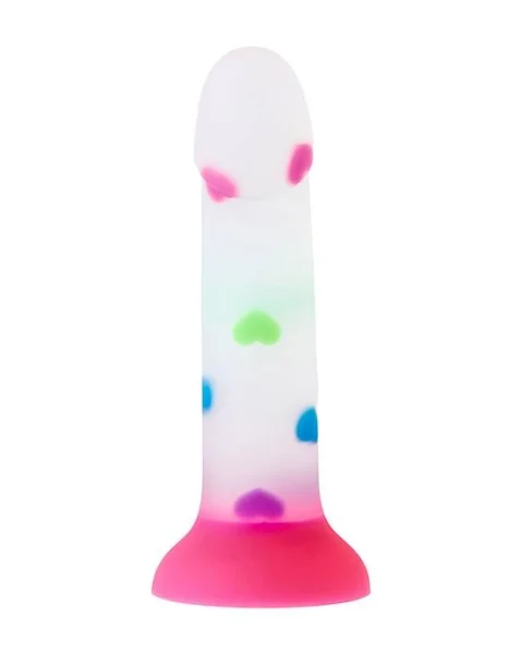 Nood Colours Love Heart Confetti Silicone Dildo
