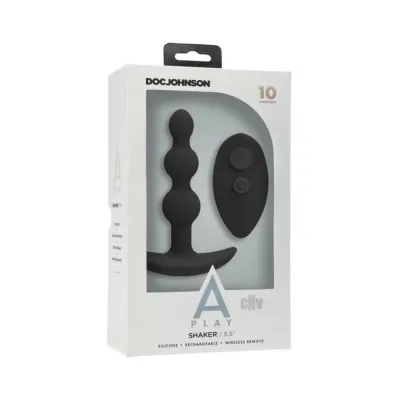 A play Shaker Rechargeable Silicone Anal Plug With Remote