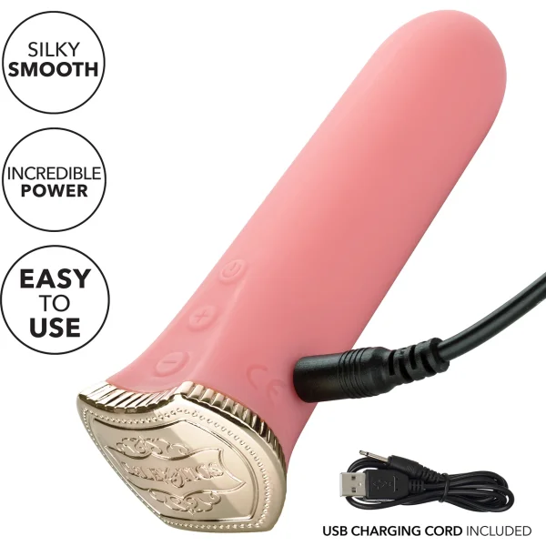 Uncorked Rosé Waterproof Rechargeable Silicone Vibrator By CalExotics