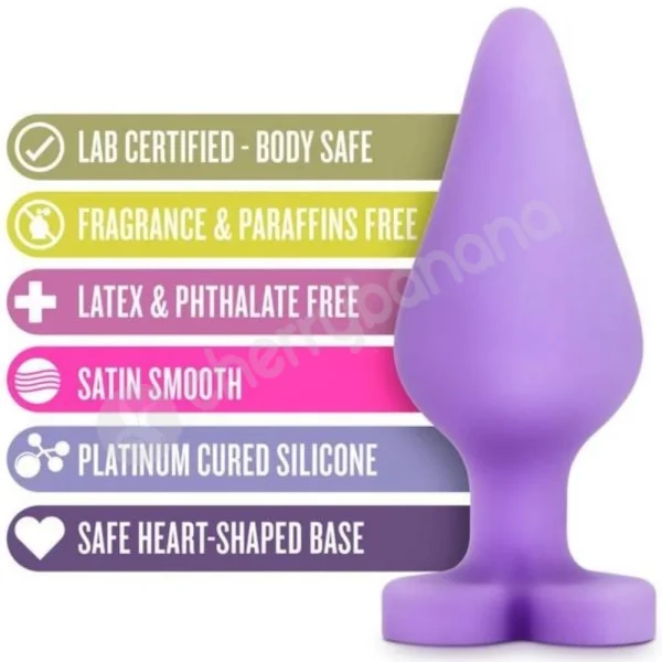 Play With Me Naughty Candy Heart "Do Me Now" 3.25" Butt Plug