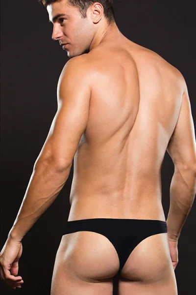 Black Microfiber Thong By Baci — image 2 of 2