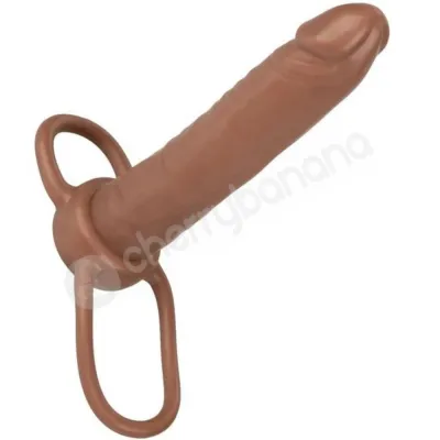 Accommodator Dual Penetrator Brown Penis Shaped Double Penetration