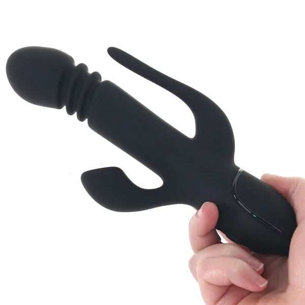 III Triple Euphoria Silicone Triple Stimulation Thrusting Vibrator With Clitoral Suction By CalExotics