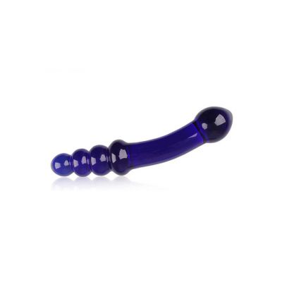 Curved Glass Dildo Blue