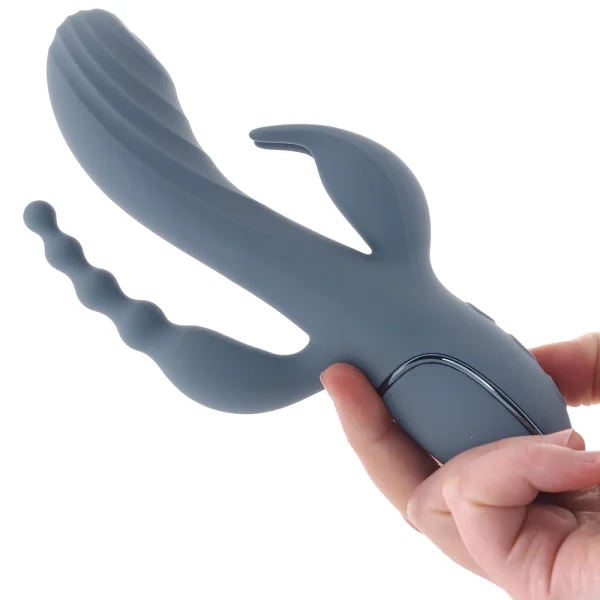 III Triple Ecstasy Silicone Pulsating Rechargeable Triple Stimulation Vibrator By CalExotics