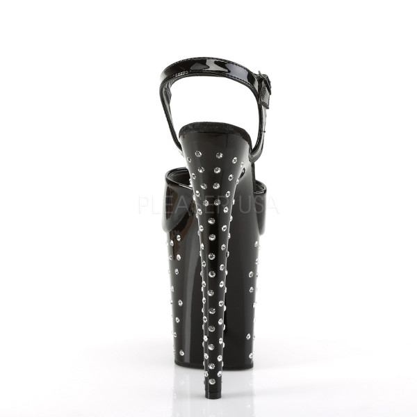 STARDUST-809 - 8" Rhinestone Studded Ankle Strap P/F Sandal — image 4 of 4
