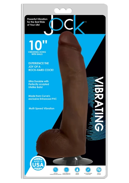Jock 10" Vibrating Dong With Balls