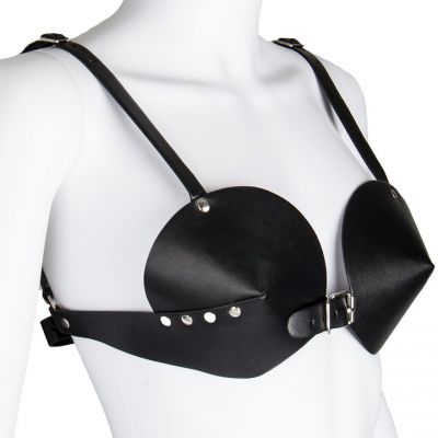 Bondara Bold Black Faux Leather Bra
