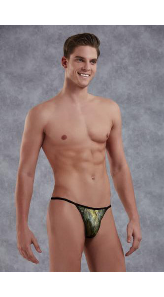 Reptile Print Men's Thong - XL