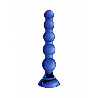 Chrystalino Stretch Blue Glass Anal Beads