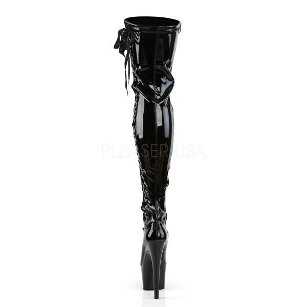 7 inches Heel,2 3/4 inches PF Str Thigh Boot W/Side Ribbon Lace,Side Zip — image 4 of 4