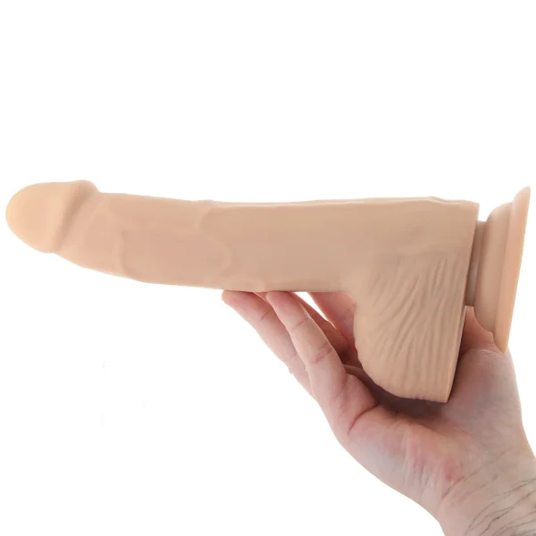 Silicone Studs Realistic 8" Suction Cup Dildo - Vanilla