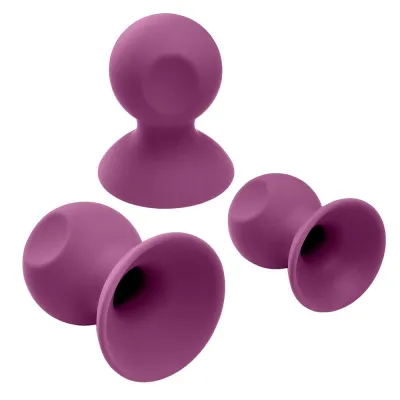 Cloud 9 Health and Wellness Nipple and Clitoral Massager Suction Set Purple