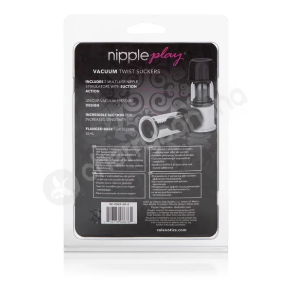 Nipple Play Black Vacuum Twist Suckers