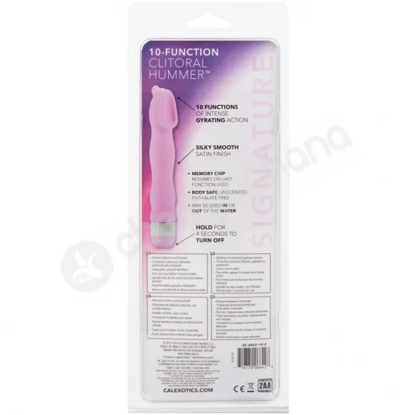 Calexotics 10-Function Pink Clitoral Hummer Clit Vibrator