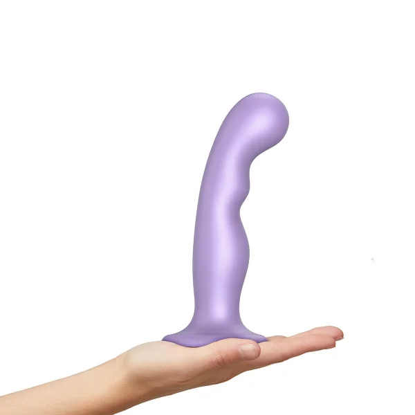 Strap-on-Me Hybrid Collection P&G Silicone Suction Cup Dildo - S Metallic Lilac