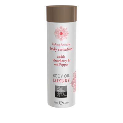 Luxury Body Oil Edible Strawberry Red Pepper