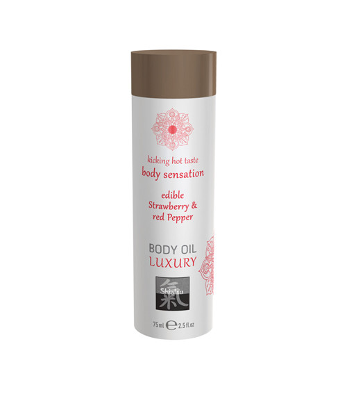 Luxury Body Oil Edible - Strawberry & Red Pepper